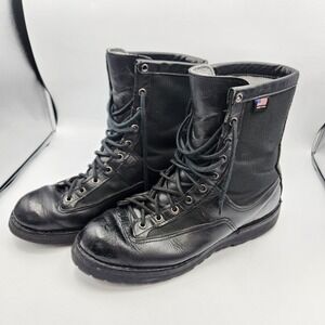 Vintage Danner Men's 11D Black Leather Lace Up Boots Gore-Tex‎ Vibram USA